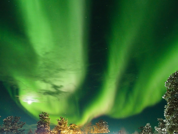 Aurore boréale en Laponie finlandaise